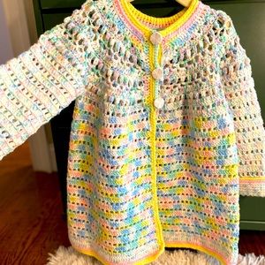 Handmade colorful sweater jacket